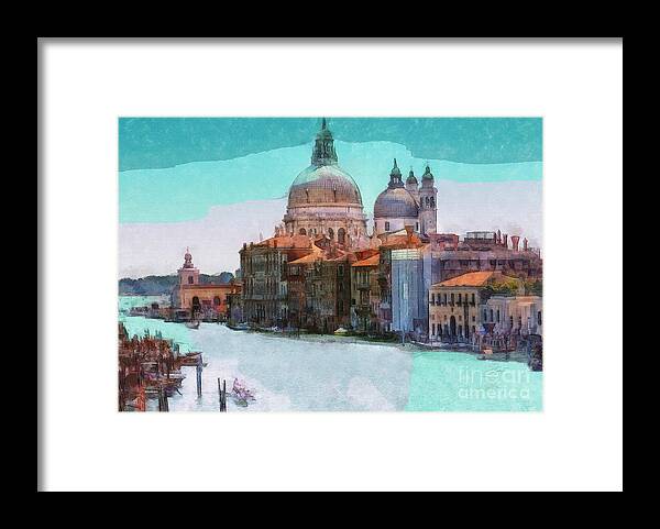 Venice Framed Print featuring the digital art Venice Grand Canal #1 by Jerzy Czyz