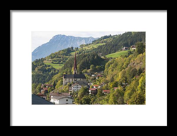 Outdoors Framed Print featuring the photograph View of Oetz, Austria #1 by John Elk III