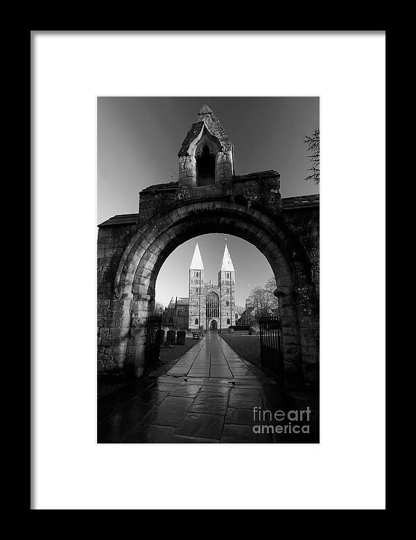 Spires Framed Print featuring the photograph View over Southwell Minster, Southwell market town, Nottinghamsh #1 by Dave Porter