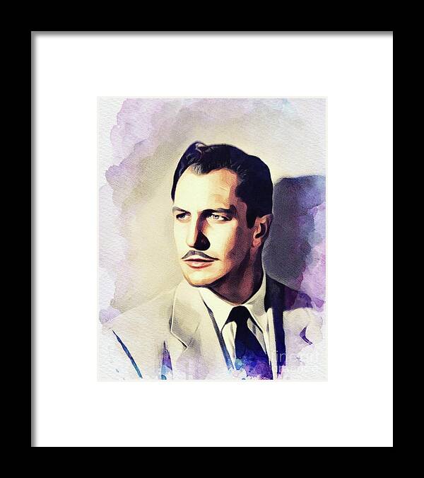 Vincent Framed Print featuring the painting Vincent Price, Hollywood Legend #1 by Esoterica Art Agency