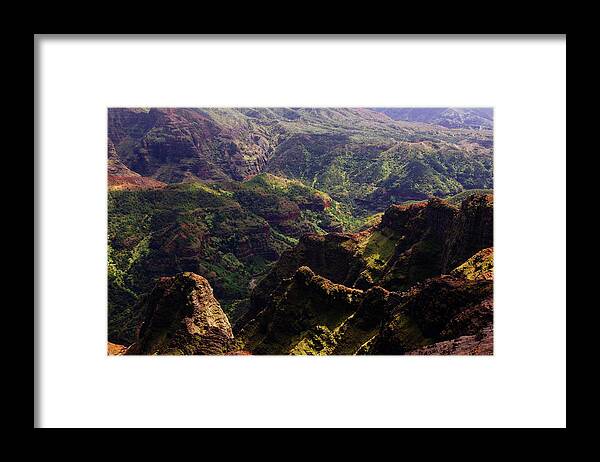 Waimea Canyon Framed Print featuring the photograph Waimea Canyon - Kauai #1 by Laura Tucker