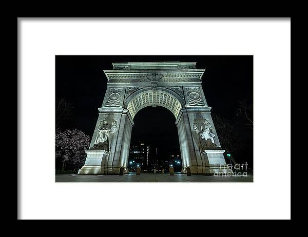 1892 Framed Print featuring the photograph Washington Square Arch The North Face by Stef Ko