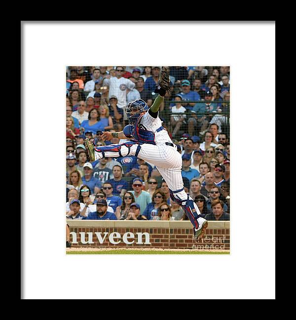 People Framed Print featuring the photograph Willson Contreras by David Banks