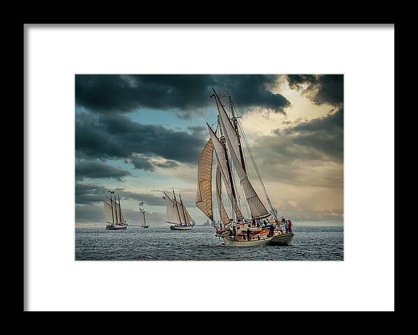  Framed Print featuring the photograph Windjammer Fleet by Fred LeBlanc