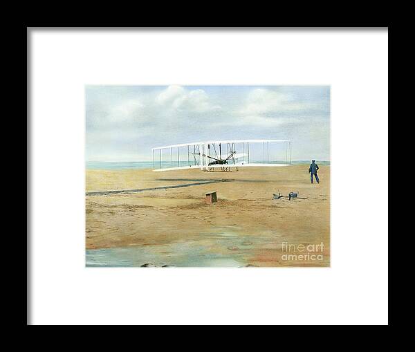 1903 Framed Print featuring the photograph Wright Brothers, 1903 by John T Daniels