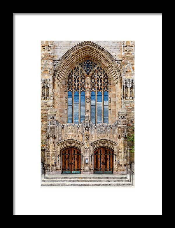 Yale Framed Print featuring the photograph Yale University Sterling Library II #1 by Susan Candelario