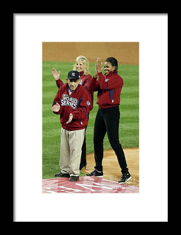 American League Baseball Framed Print featuring the photograph Yogi Berra by Al Bello