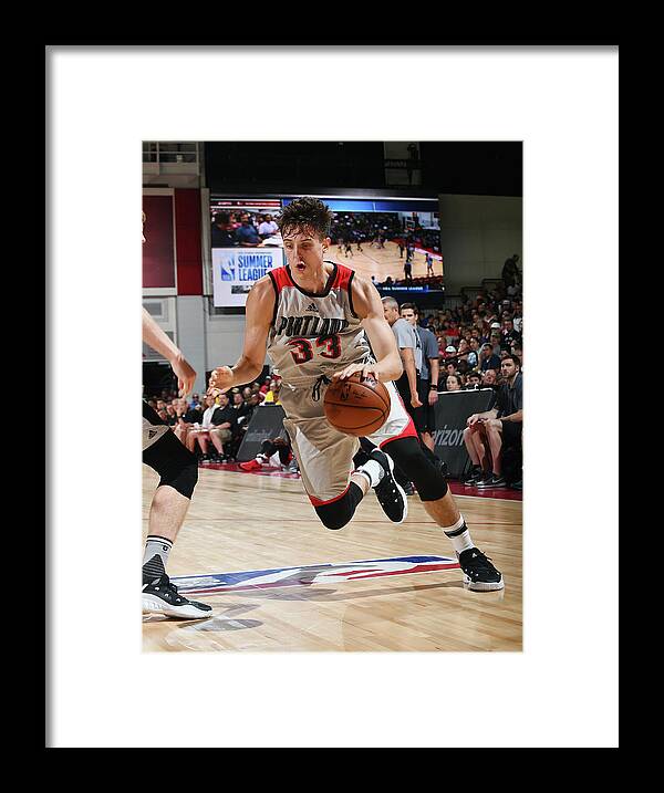 Nba Pro Basketball Framed Print featuring the photograph Zach Collins by Noah Graham