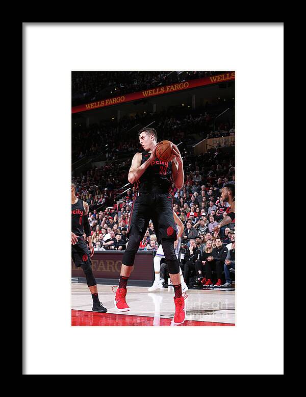 Nba Pro Basketball Framed Print featuring the photograph Zach Collins by Sam Forencich