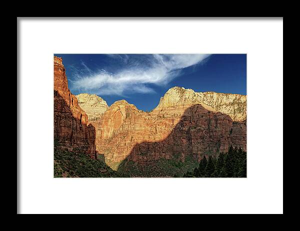 Landscape Framed Print featuring the photograph Zion National Park In Utah #1 by Jim Vallee