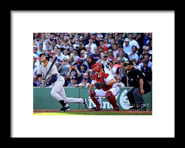 American League Baseball Framed Print featuring the photograph Derek Parks by Al Bello