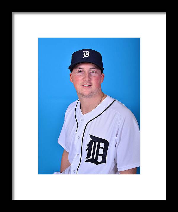 American League Baseball Framed Print featuring the photograph Detroit Tigers Workout #10 by Mark Cunningham