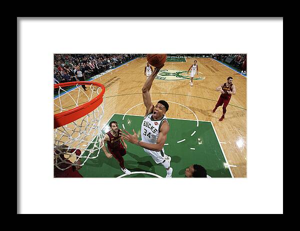 Giannis Antetokounmpo Framed Print featuring the photograph Giannis Antetokounmpo #10 by Gary Dineen