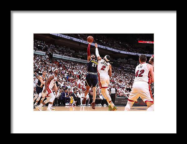 Playoffs Framed Print featuring the photograph Jamal Murray #10 by Nathaniel S. Butler