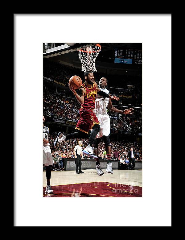 Nba Pro Basketball Framed Print featuring the photograph Kyrie Irving by David Liam Kyle