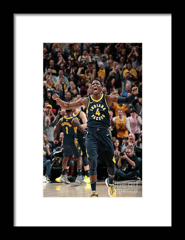Nba Pro Basketball Framed Print featuring the photograph Victor Oladipo by Ron Hoskins