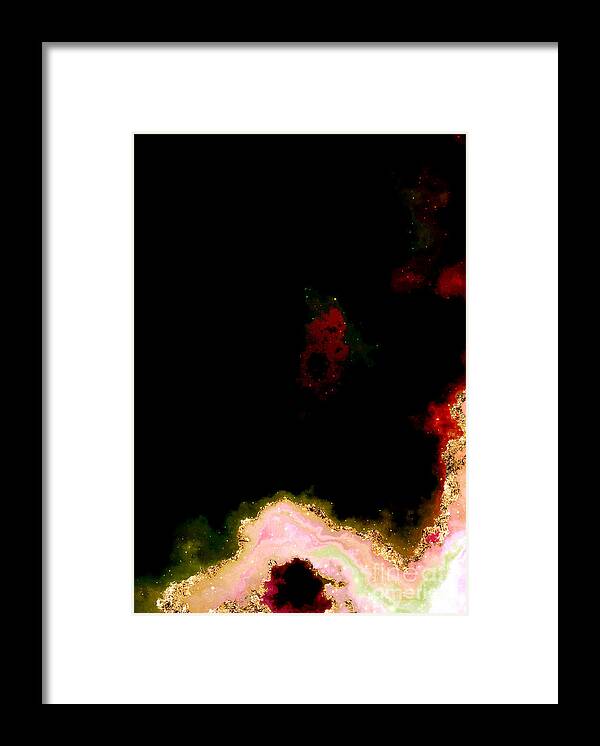 Holyrockarts Framed Print featuring the mixed media 100 Starry Nebulas in Space Abstract Digital Painting 025 by Holy Rock Design