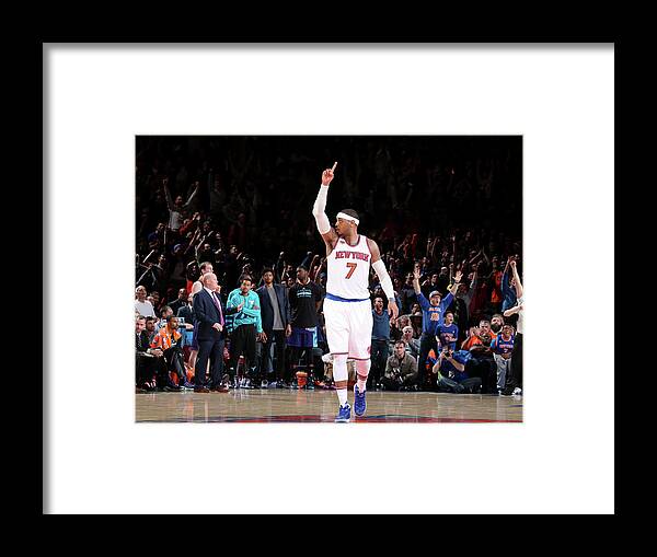 Carmelo Anthony Framed Print featuring the photograph Carmelo Anthony by Nathaniel S. Butler