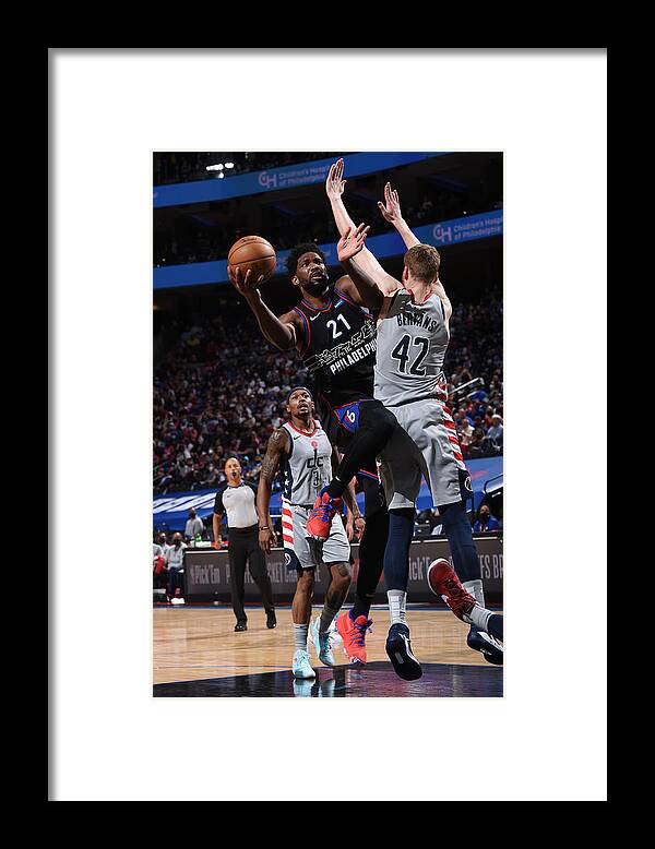 Playoffs Framed Print featuring the photograph Joel Embiid by David Dow