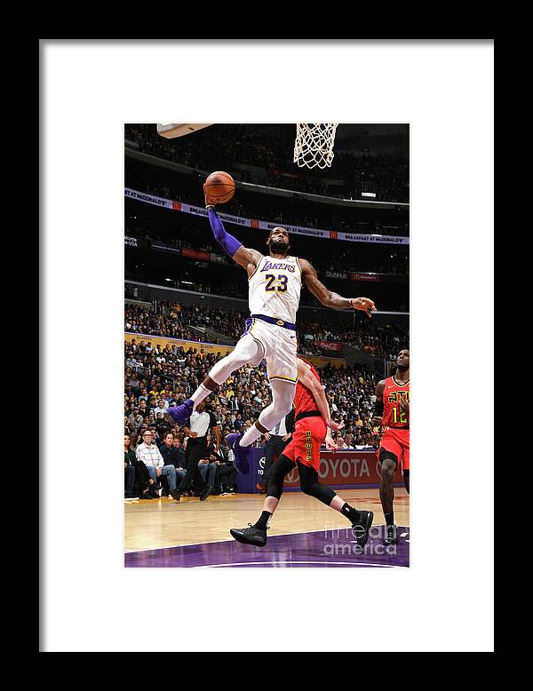 Nba Pro Basketball Framed Print featuring the photograph Lebron James by Andrew D. Bernstein