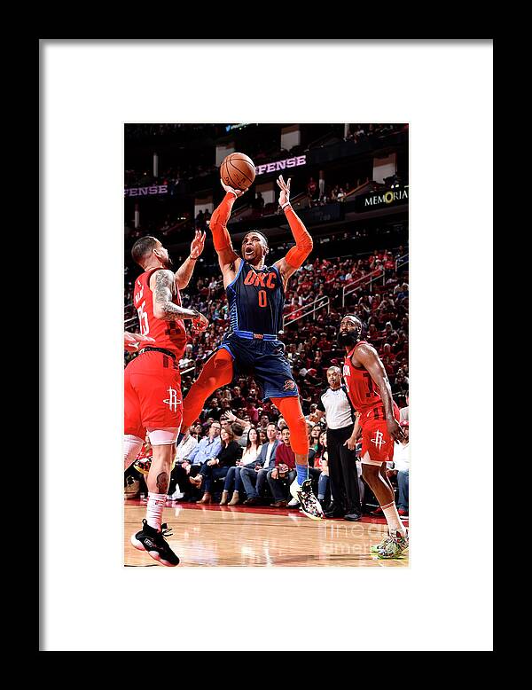 Nba Pro Basketball Framed Print featuring the photograph Russell Westbrook by Bill Baptist