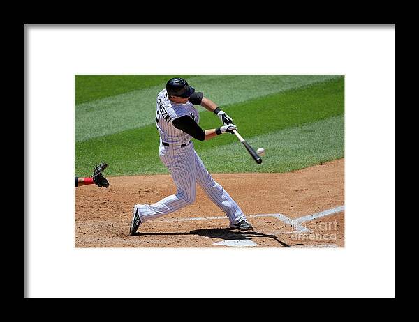 People Framed Print featuring the photograph Troy Tulowitzki by Doug Pensinger