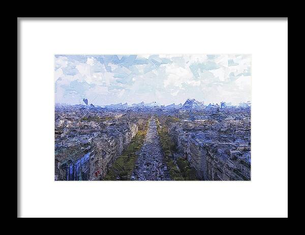 City Framed Print featuring the digital art Paris is Forever #114 by TintoDesigns