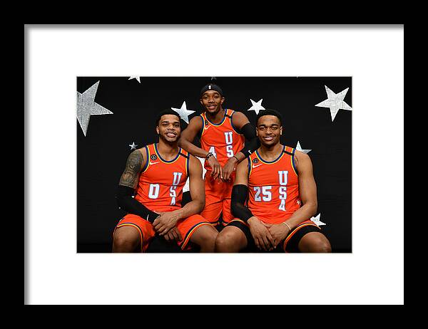 Miles Bridges Framed Print featuring the photograph 2020 NBA All-Star - Rising Stars Game by Jesse D. Garrabrant