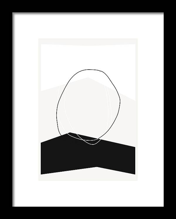 Black And White Art Framed Print featuring the digital art 0001-Connected by Anke Classen