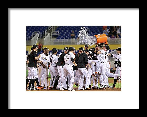 People Framed Print featuring the photograph Dee Gordon by Mike Ehrmann