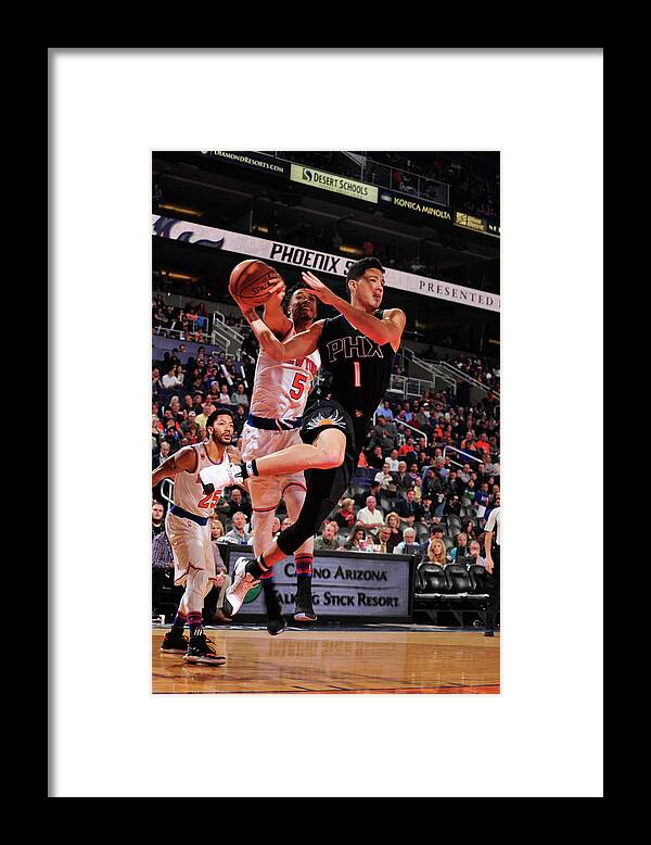 Nba Pro Basketball Framed Print featuring the photograph Devin Booker by Barry Gossage