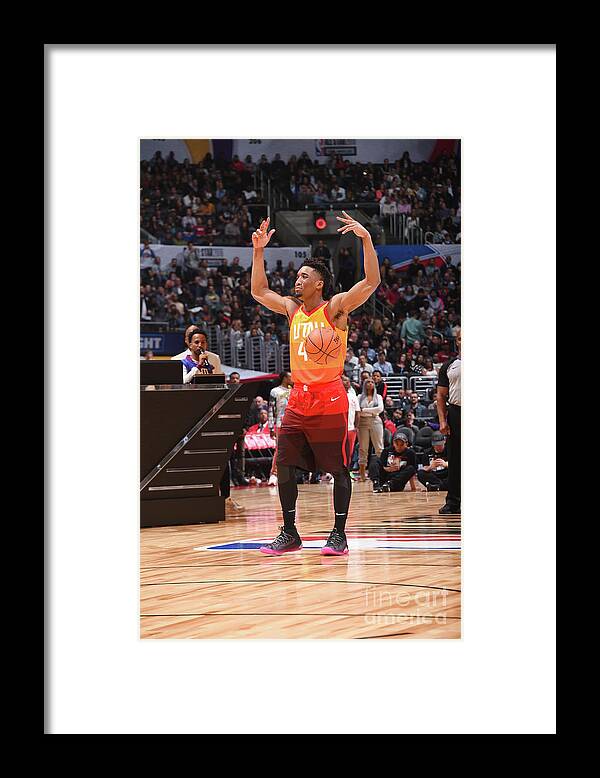 Event Framed Print featuring the photograph Donovan Mitchell by Andrew D. Bernstein