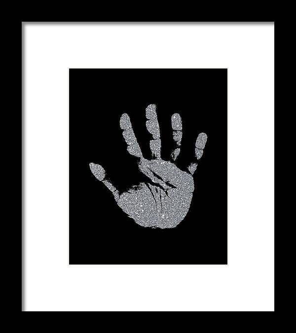 Hand Print Framed Print featuring the digital art Hand Palm Print #12 by CalNyto