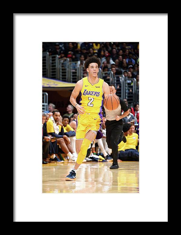 Lonzo Ball Framed Print featuring the photograph Lonzo Ball #12 by Andrew D. Bernstein