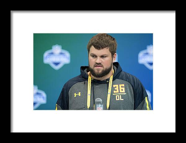 Nfl Draft Framed Print featuring the photograph NFL: MAR 06 Scouting Combine #12 by Icon Sportswire