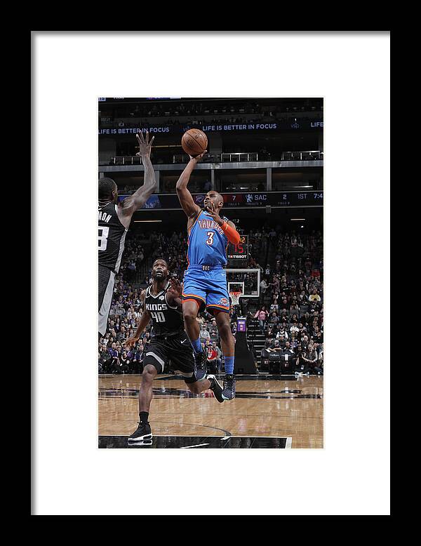 De'aaron Fox Framed Print featuring the photograph Oklahoma City Thunder v Sacramento Kings by Rocky Widner