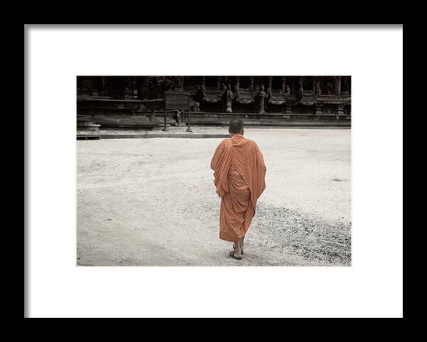 Thailand Framed Print featuring the photograph Monastic by Damian Morphou
