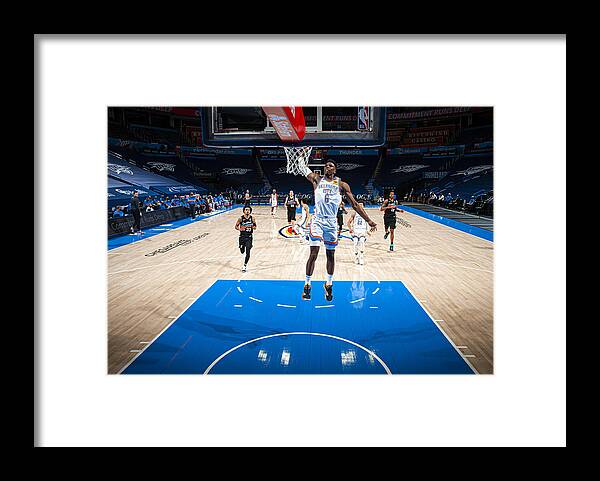 Nba Pro Basketball Framed Print featuring the photograph San Antonio Spurs v Oklahoma City Thunder by Zach Beeker