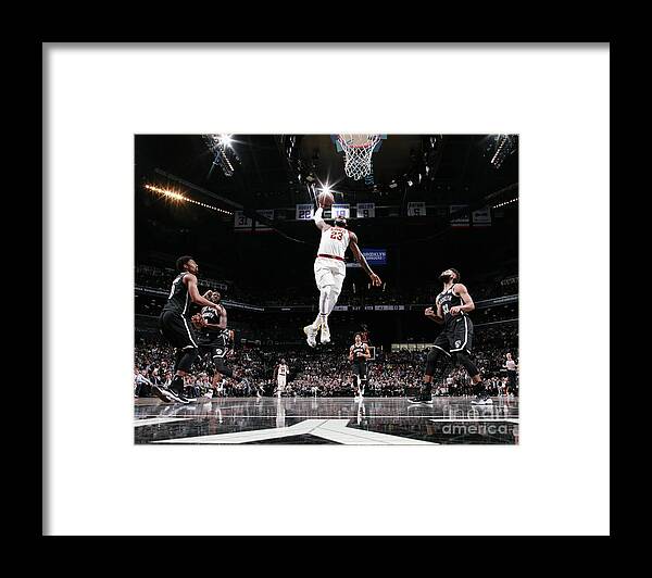 Lebron James Framed Print featuring the photograph Lebron James #125 by Nathaniel S. Butler