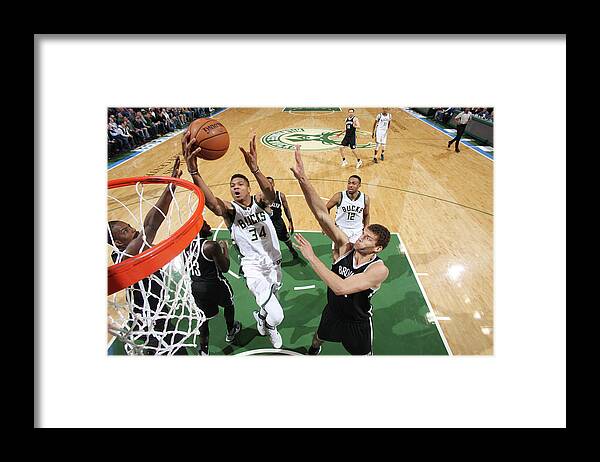 Nba Pro Basketball Framed Print featuring the photograph Giannis Antetokounmpo by Gary Dineen
