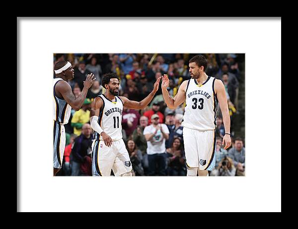 Nba Pro Basketball Framed Print featuring the photograph Mike Conley by Joe Murphy