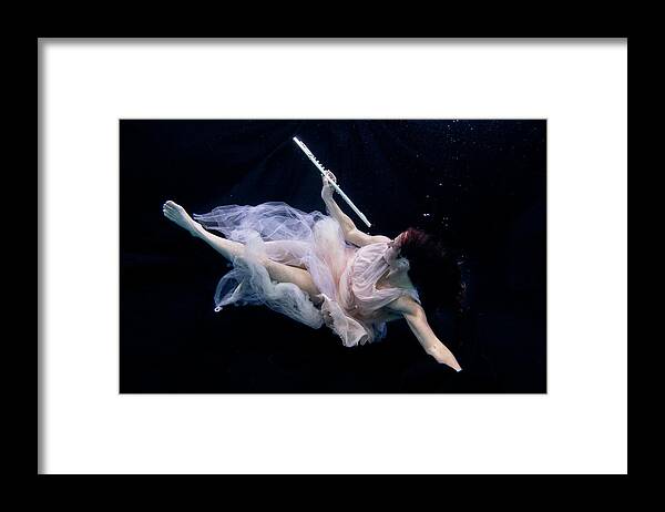 Nina Framed Print featuring the photograph Nina underwater for the Hydroflute project #13 by Dan Friend