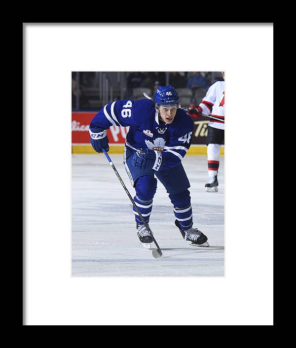 Playoffs Framed Print featuring the photograph Albany Devils v Toronto Marlies #14 by Graig Abel