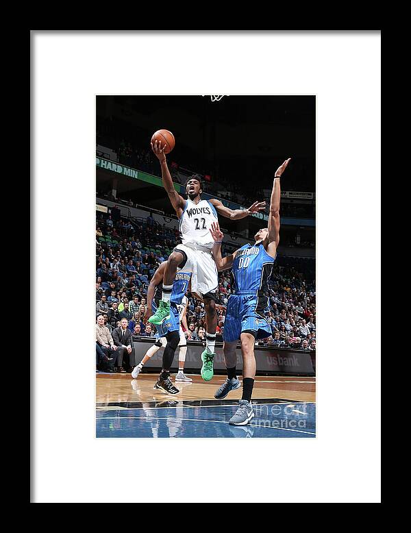 Nba Pro Basketball Framed Print featuring the photograph Andrew Wiggins by David Sherman