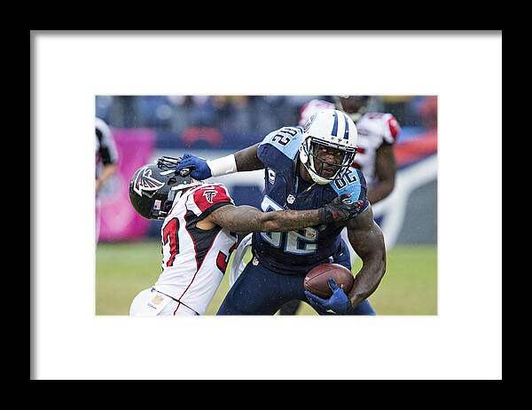 Atlanta Framed Print featuring the photograph Atlanta Falcons v Tennessee Titans by Wesley Hitt