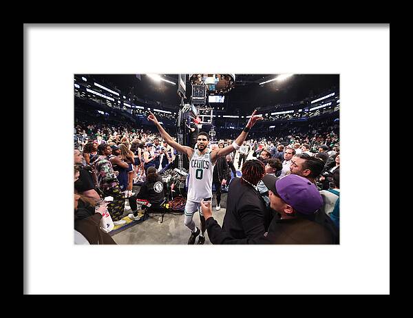 Playoffs Framed Print featuring the photograph Jayson Tatum by Nathaniel S. Butler