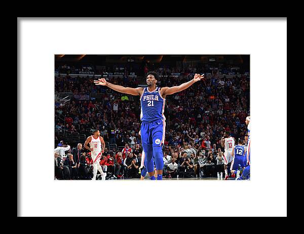 Nba Pro Basketball Framed Print featuring the photograph Joel Embiid by Jesse D. Garrabrant