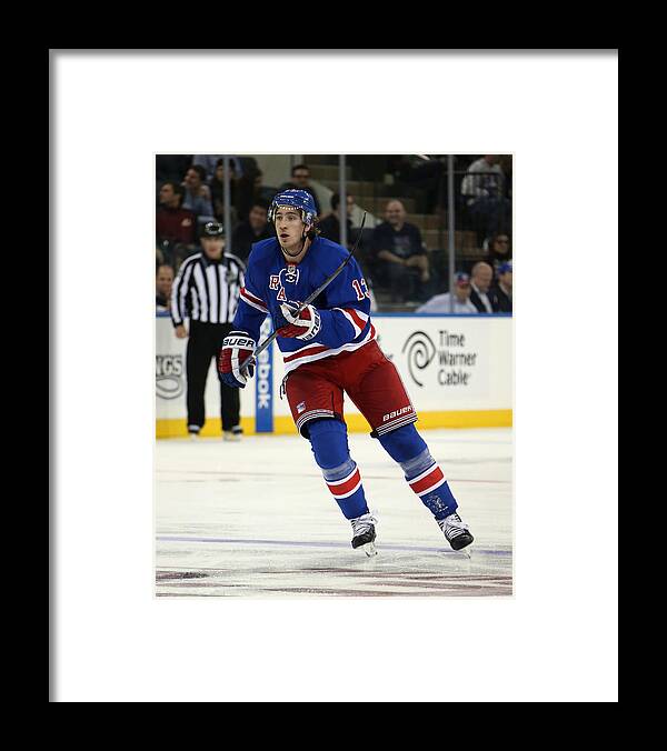 National Hockey League Framed Print featuring the photograph Toronto Maple Leafs v New York Rangers #14 by Bruce Bennett