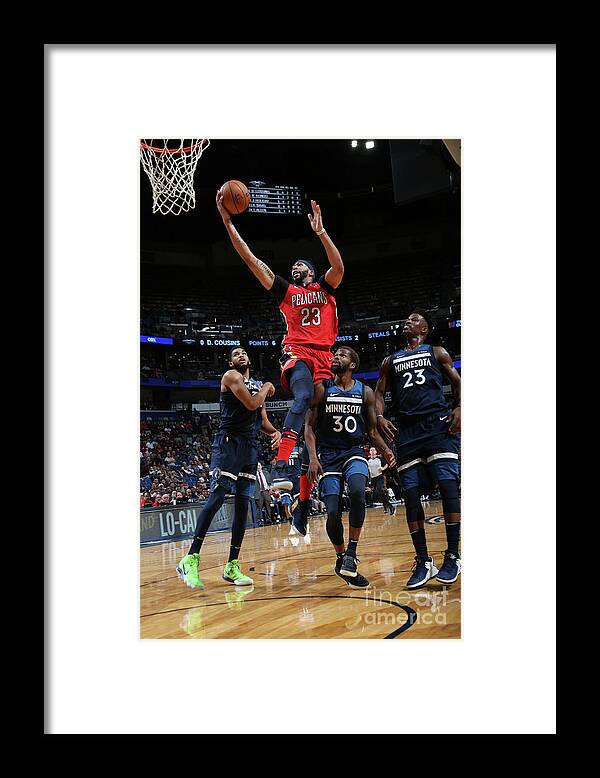 Smoothie King Center Framed Print featuring the photograph Anthony Davis by Layne Murdoch Jr.