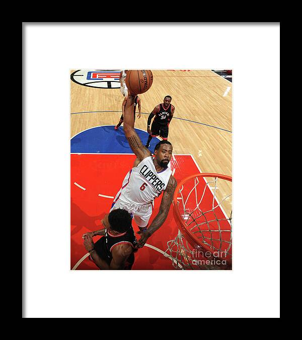Nba Pro Basketball Framed Print featuring the photograph Deandre Jordan by Andrew D. Bernstein